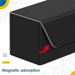 Boîte de rangement noire grande capacité FX avec fermeture magnétique pour cartes à collectionner, design à coins carrés - Product Image 2