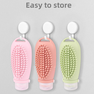 Kit de flacons cosmétiques portables approuvés, étanches, réutilisables, 100 ml, en silicone, format voyage, pour lotion - Product Image 4
