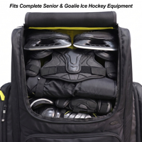Sacs de hockey sur glace avec roulettes, sac à dos de hockey personnalisé, sac à roulettes pour équipement de hockey, sac pour gardien de but senior pour l'entraînement
