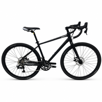 Vélo de gravier 700C 14 vitesses avec freins à disque, cadre en alliage d'aluminium léger, idéal pour les trajets quotidiens, l'aventure, les sentiers, la ville et la conduite urbaine