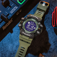 Montre-bracelet numérique pour homme SMAEL 8050 Sport, résistante à l'eau 50 bars, lumineuse, avec alarme et chronomètre, livraison directe d'usine