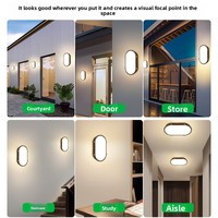 Lampe murale extérieure en aluminium IP65 étanche, LED haute efficacité 12 perles 3000K, faisceau à 360 degrés, Ra85, style vintage, couleur personnalisée