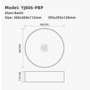 Kidoir <span class=keywords><strong>Tiktok</strong></span> Popular baño Treasure Bowl fregadero negro glaciar colorido cristal redondo arte vidrio templado lavabo a mano - Product Image 5