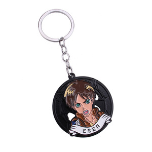 Nuevos Estilos de Mercancí<span class=keywords><strong>a</strong></span> de <span class=keywords><strong>Anime</strong></span>, Llavero con Colgante Metálico Giratorio de Attack on Titan - Product Image 4