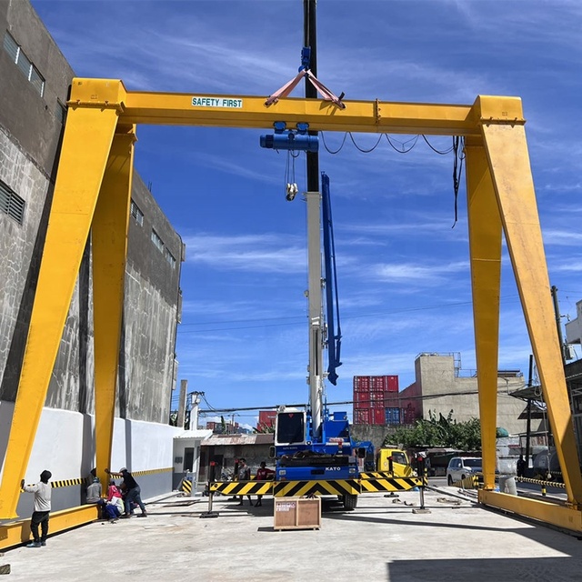 Wireless Remote Control Self Standing Single Girder Gantry Crane 5 Ton 10 Ton 15 Ton