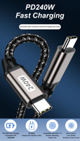 Cable USB-C a USB-C de 240W PD 3.1 con Chip E-Marker, Carga Rápida, Trenzado de Nailon, para MacBook, Samsung, Laptop, iPhone