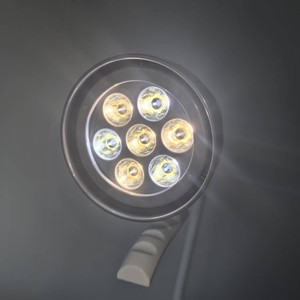 โคมไฟพกพาไร้เงา 7 หลอด LED ปรับความสูงได้ ไฟเสริมความงามสำหรับบ้าน ดูแลผิวหน้า ฐานสแตนเลสพร้อมล้อเลื่อน - Product Image 3