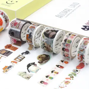 Nastro Washi fustellato carta scrivibile pasquale Set di nastri per mascheratura Washi rimovibili con confezione regalo-decorativo estetico perfetto per Bulle