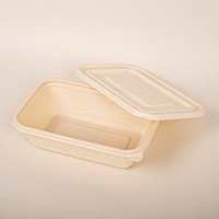 Conteneur en plastique ABS rectangulaire jetable personnalisé pour emporter, emballage alimentaire biodégradable avec couvercle, marque FUHAN, épaisseur 1 mm