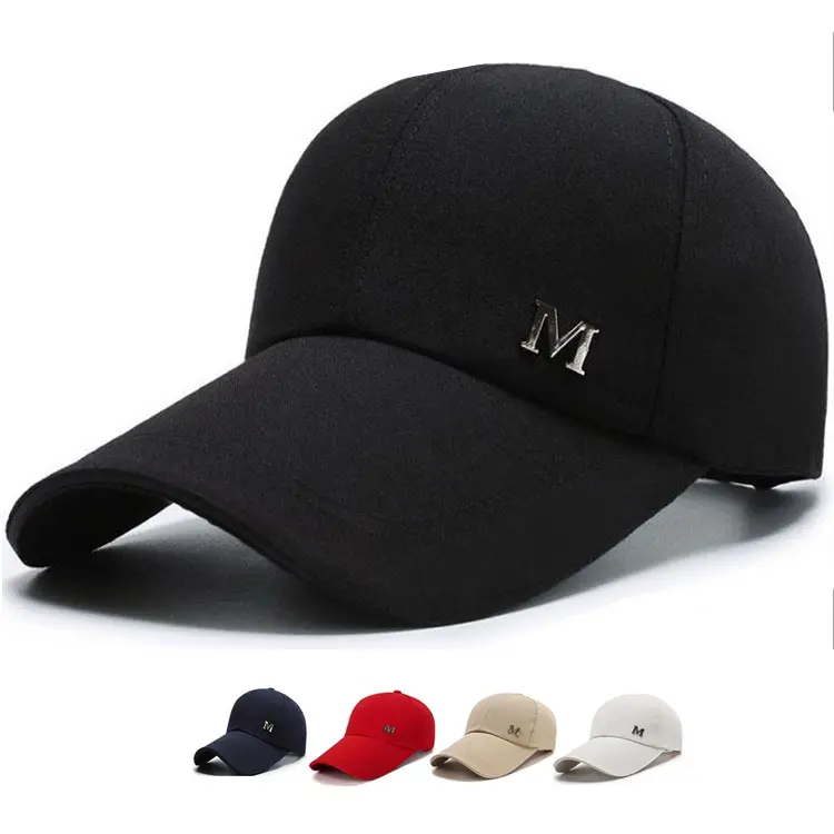 HF canvas sports outdoors adjustable plain men women baseball cap with luminous label