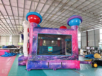 Château gonflable galactique, château gonflable fusée spatiale, aire de jeux pour enfants, Hupfburg Ritterburg, location de terrain de jeux en plein air