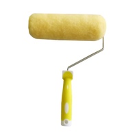 Tissu jaune de 270mm avec couvercle en laine d'aluminium, lot de 10 pièces, peinture à rouleau
