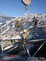 Fábrica de estructuras de acero Armazón de acero estructural Marco de espacio de techo Cúpula de vidrio Edificio de centro comercial