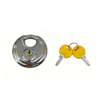 Cadenas rond robuste en acier inoxydable 304 de 60/70 mm avec clés jaunes pour extérieur, entrepôt, tiroir, armoire, certifié ISO9001