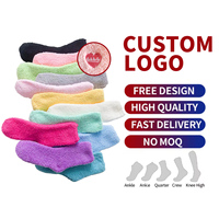 Chaussettes douces et chaudes pour femmes, épaisses pour l'automne et l'hiver, logo personnalisé