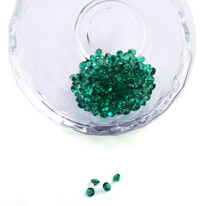 Оптовая продажа по индивидуальному заказу 1 мм 5 мм Свободный искусственный Изумрудный драгоценный камень круглый бриллиант HQ Зеленый Бриллиант основной камень для ювелирных изделий - Product Image 4