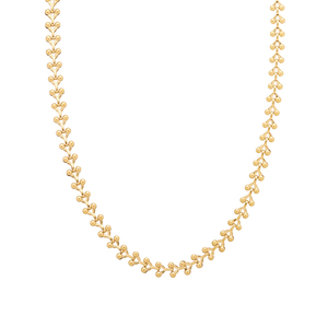 Collier ras du cou empilé en acier inoxydable plaqué or 18 carats pour femme, motif géométrique blé, chaîne tendance pour cadeaux élégants - Product Image 6