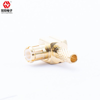 Connecteur MCX mâle plaqué or à angle droit à sertir 50 Ohms DC-3GHz pour câble RF RG316 RG174 VSWR 1.20 max Température 55~+155°C Connexions de câblage