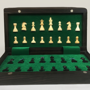 Handmade Folding Magnetic <b>Chess</b> Set Black Ebony Boxwood Storage Box Key Lock Indoor Durable Unisex Hot Selling Children's Game - Product Image 1