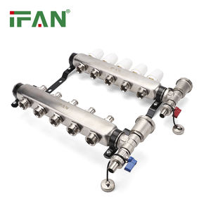 Легкая установка, гидравлический коллектор 3/4 ", коллектор из нержавеющей стали для систем напольного отопления - Product Image 1