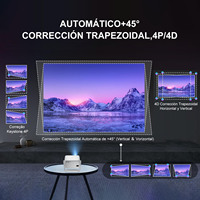 Proyektor mini Salange terlaris untuk luar ruangan, native 1080p, Android 13, home theater, video beam, smart overhead, bt, lcd.