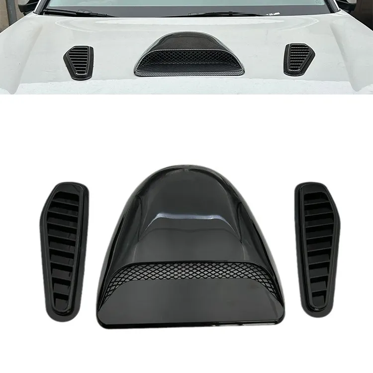 Phổ xe Air Flow Outlet intake Hood Scoop Vent nắp ca-pô trung tâm bìa và Side Air Flow intake Scoop TRIM Bìa