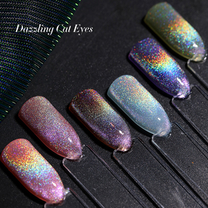 Ailanuo 15มล. เจลยูวีประกายเล็บเจ็ดสีแมวสีรุ้งแวววาวสากล - Product Image 3