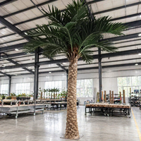 Palmier artificiel géant de 6 m, résistant aux UV, avec base robuste pour extérieur, plage et club