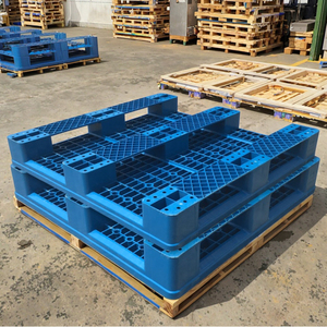 Palette de déversement européenne en plastique PE certifiée <span class=keywords><strong>ISO</strong></span>/CE Grille Tianzi 1200x1200mm Recyclé robuste à face unique Entrée 4T Durable - Product Image 6