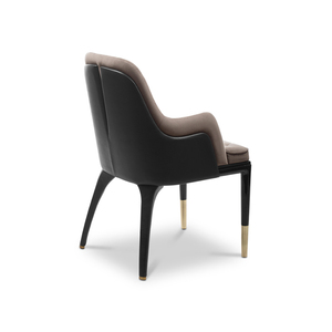 Single Rice White Fabric Upholstered Luxury Dining Room Chair Leather or Antique Wood High Back Modern Charla Dining Chairs