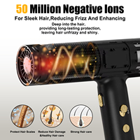 Sèche-cheveux haute vitesse à séchage rapide, moteur BLDC sans balais 110000 tr/min, ions négatifs, contrôle intelligent, 4 vitesses, vente en gros pour salons