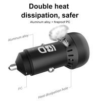 Adaptateur de chargeur de voiture rapide double USB et Type-C 48W avec prise en charge PD 3.0 et SCP