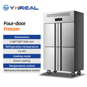 Réfrigérateur-congélateur commercial à quatre portes, directement de l'usine |   Réfrigérateur à température unique en acier inoxydable 304, <span class=keywords><strong>classe</strong></span> énergétique - Product Image 3