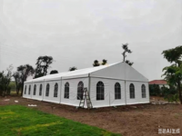Tenda Luar Ruangan Anti Air Berbahan Aluminium Alloy Kekuatan Tinggi dengan Kaca Ganda dan Membran PVC, Perlindungan UV, untuk Semua Musim, Cocok untuk Pameran