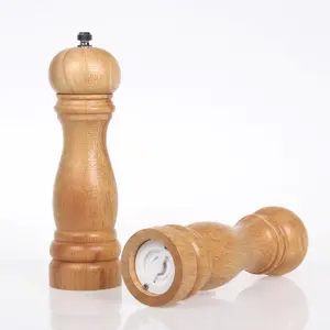 Wholesale best selling Beech manual spice salt pepper mill wood