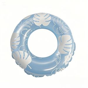 Anneau de natation gonflable en PVC bleu et blanc personnalisé pour les enfants pour les jeux aquatiques d'été et les activités de <span class=keywords><strong>plage</strong></span> - Product Image 5