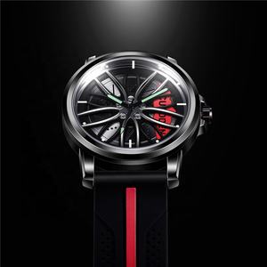Reloj <span class=keywords><strong>de</strong></span> Pulsera Deportivo <span class=keywords><strong>de</strong></span> Cuarzo con Correa <span class=keywords><strong>de</strong></span> Silicona Única, Diseño <span class=keywords><strong>de</strong></span> Rueda <span class=keywords><strong>de</strong></span> <span class=keywords><strong>Ruleta</strong></span> <span class=keywords><strong>de</strong></span> Carreras 3D, para Hombre - Product Image 4