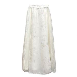 กระโปรงชีฟองผู้หญิงอเนกประสงค์รุ่นใหม่ ฤดูใบไม้ผลิ/ฤดูร้อน ปี 2025 สไตล์จีนแบบใหม่ ผ้าชีฟองลายแจ็คการ์ด กระโปรงทรงครึ่งตัวสไตล์เรโทร - Product Image 3