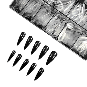 504pcs Transparent <b>Nail</b> Tips Ultra Thin Traceless Full Cover False <b>Nail</b> <b>Extension</b> Piece for Professional Salon Manicure - Product Image 1
