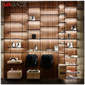 <b>Heavy</b> <b>Duty</b> Metallic Powder Coated Supermarket Rack Single-Sided Retail <b>Shelf</b> LED Light Customized Size Home Decoration Display - Product Image 3