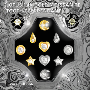 Lotus - Gemas Dentales Personalizadas de Plata 925 con Cristales de Moissanita y Oro Blanco, Joyería Fina y Elegante - Product Image 2