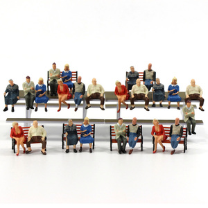 P4804 Model Railway Train Accessories O Scale 1:50 All Seated Figure Painted <strong>People</strong> - Product Image 2