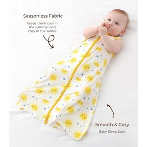Saco de dormir personalizado para bebé, peso medio, viscosa de bambú, cremallera bidireccional, para niñas y niños de 0 a 3 años, estampado y transpirable. - Product Image 4