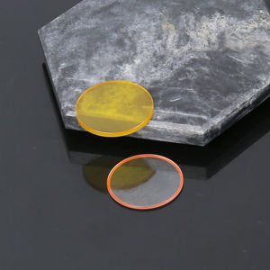 Factory Customized Sapphire Glass for Watch Single-sided 0.6mm Orange Red Electroplated Edge 2.6cm Diameter Wear-resistant - Product Image 3