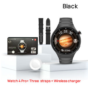 Nouvelle montre connectée D25 <span class=keywords><strong>WATCH4</strong></span> PRO avec bracelet en silicone, écran IPS, podomètre, appels HD, charge sans fil - Product Image 3