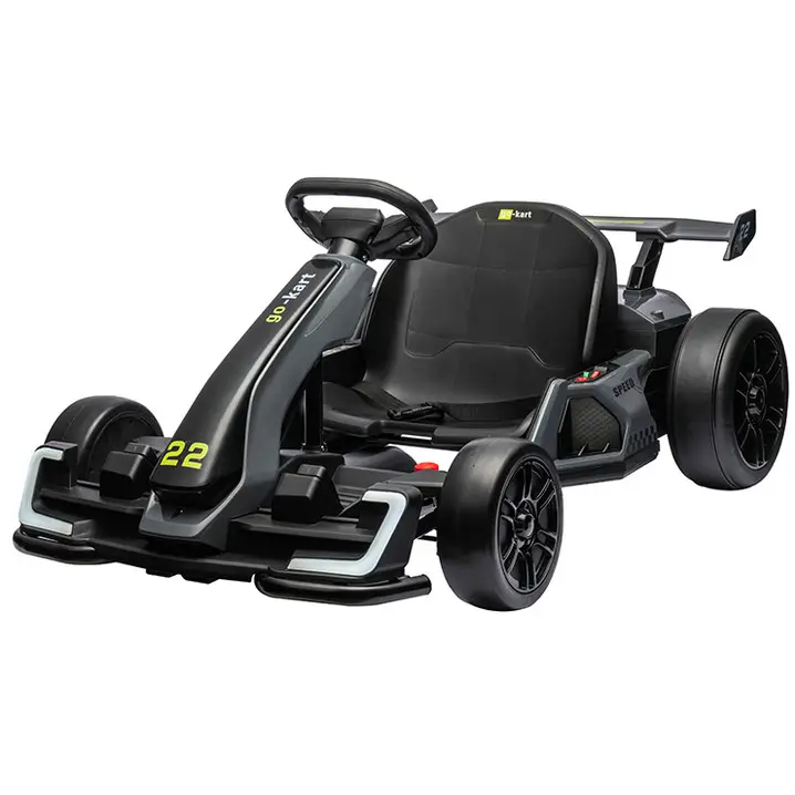 חדש 24V ילדים חשמלי ללכת Kart מתכוונן אורך וגובה, לרכב על צעצוע חיצוני מירוץ רכב