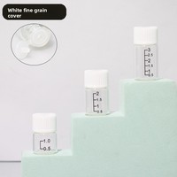 Petites bouteilles cylindriques en verre transparent 1ml 2ml 3ml pour échantillons d'huiles essentielles et de parfums, flacons d'essai gradués avec compte-gouttes