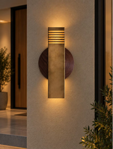 Modern Geometric Brass <b>Wall</b> Sconce Sculptural Slatted <b>Wall</b> Lamp Mid Century Decorative <b>Lighting</b> Fixture for Bedroom Living Room - Product Image 6