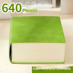 Carnet de notes B6 en cuir PU de haute qualité, relié cousu, 320 feuilles, pages lignées et vierges, pour entreprise - Product Image 3