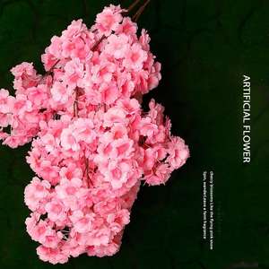 Arreglo de <span class=keywords><strong>Flores</strong></span> Artificiales Realistas al Por Mayor Ramas de Cerezos en Flor Rosas y Blancas Decoración para Bodas y Hogar - Product Image 2